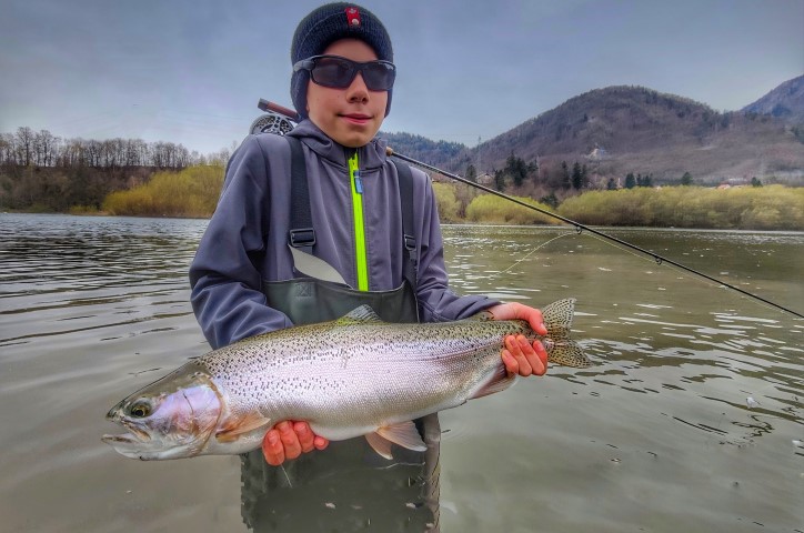 April Rainbow lake.